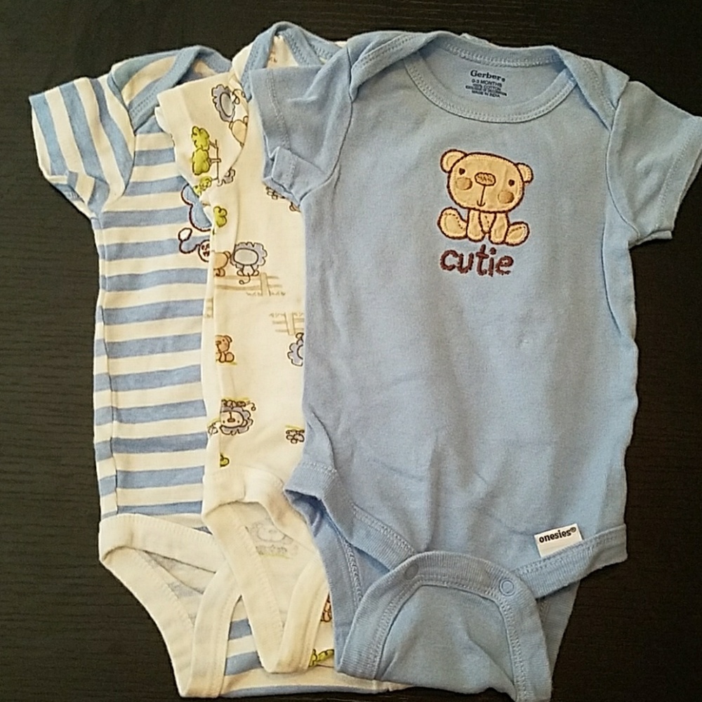 3 piece set boys onesies